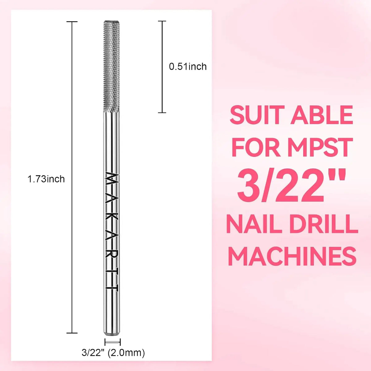 Makartt Tungsten Carbide Safety Nail Drill Bit for Cuticle Cleaning