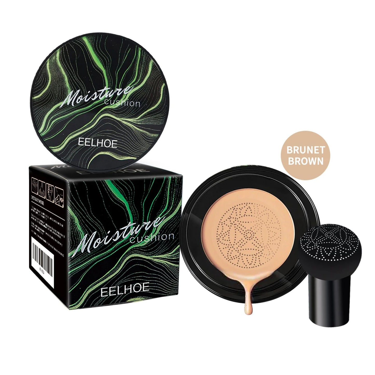 Eelhoe Set Up Foundation Make-Up Cover Face Natural Whiten Moisturize Oil Control Waterproof Bright Color Foundation Make-Up