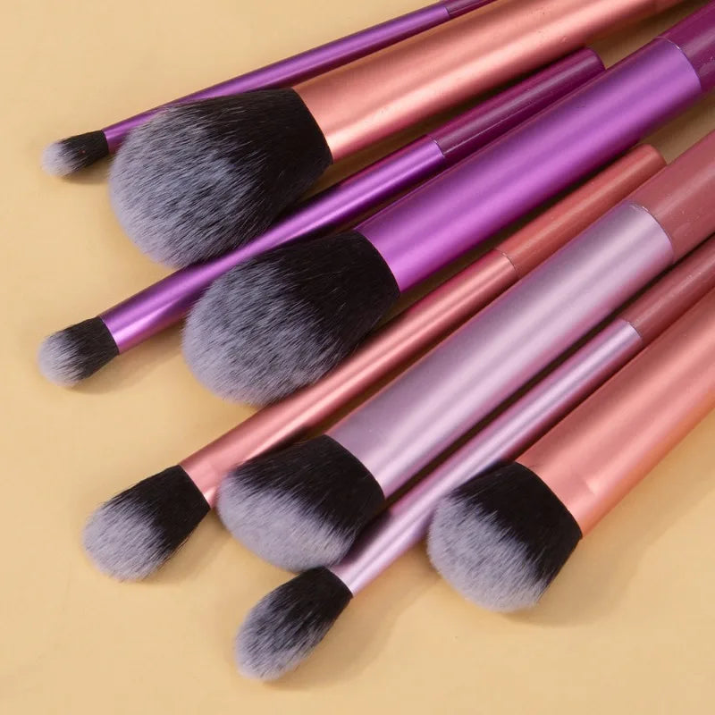 Synthetic Hair Makeup Brush Set for Foundation Blush and Eyeshadow