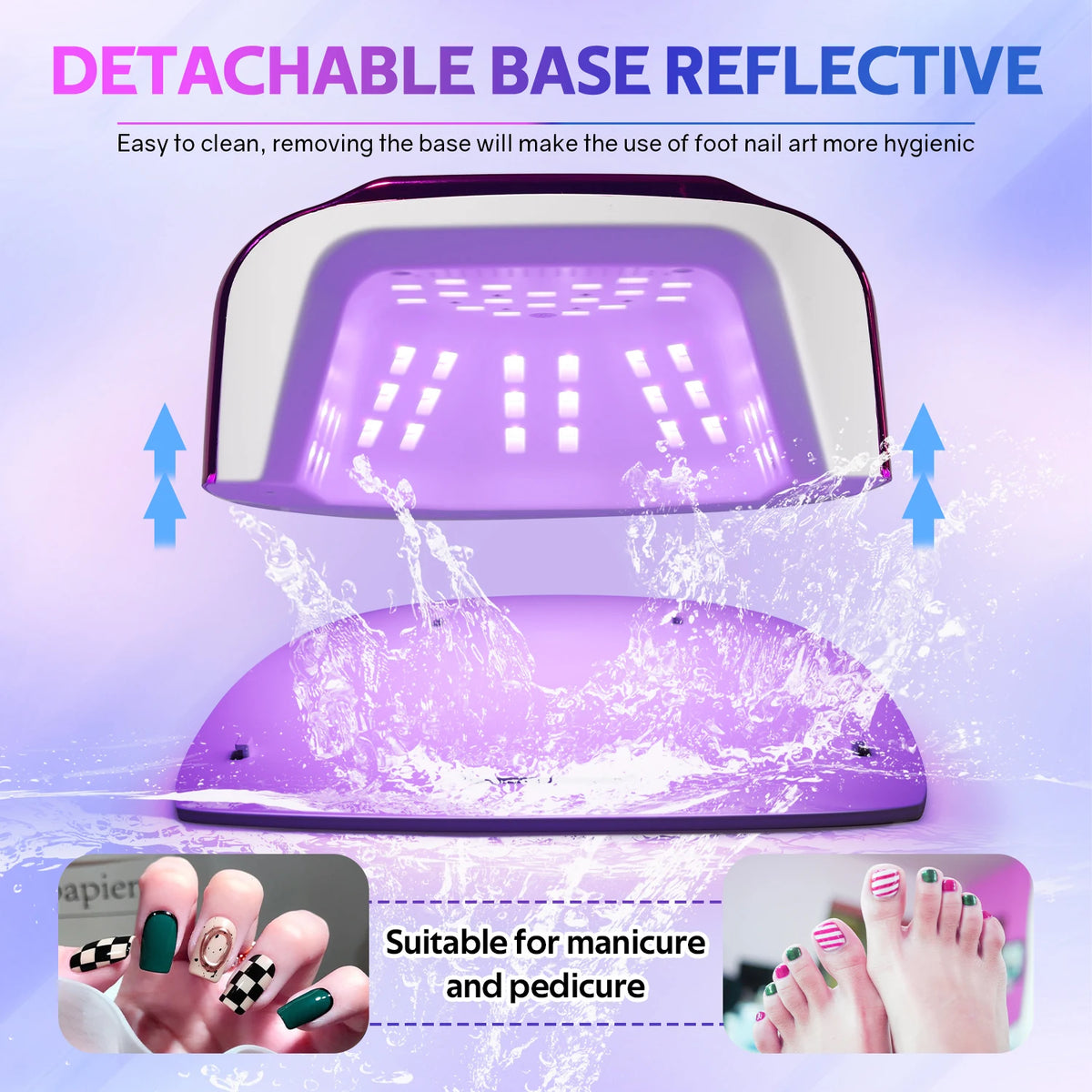 SAYSALLY Rechargeable UV Nail Lamp for Gel Nails and Manicures