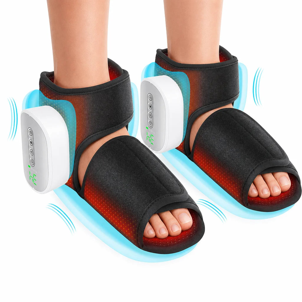Moajaza Wireless Foot And Ankle Massager With Heat Compression