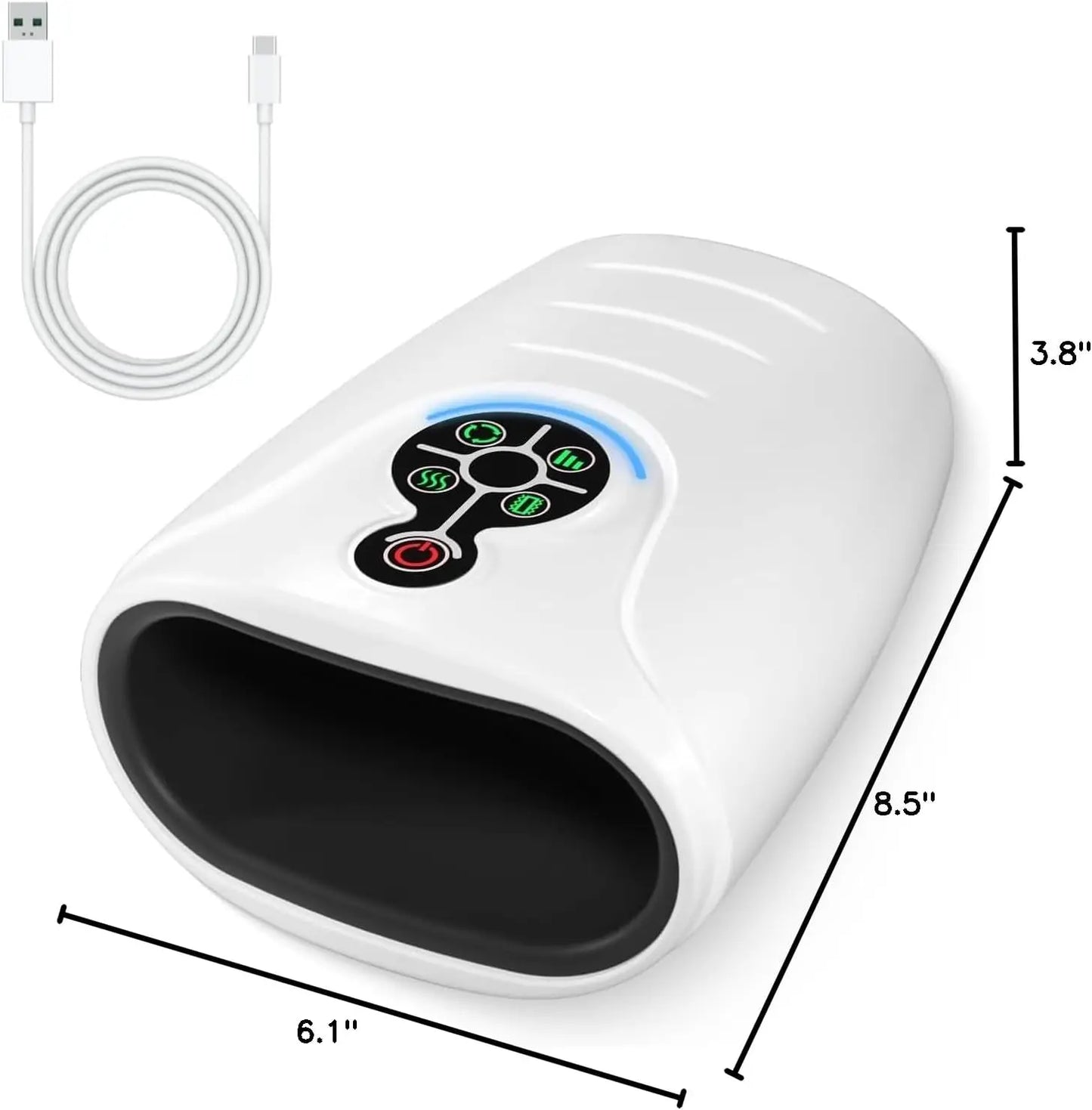 LINGTENG Hand massager, a Mother's Day gift or birthday gift for mom, hand massager with heating and pressure functions, wireless and cord-free hand massager, suitable for arthritis and carpal tunnel syndrome
