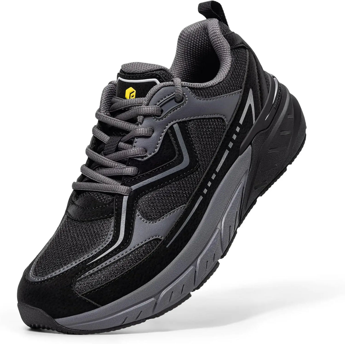 FitVille Men'S Wide Width Walking Sneakers, Stylish Athletic Shoes With Arch Support, Breathable Non-Slip Lightweight Cushioned Footwear For Gym Workout & Flat Feet