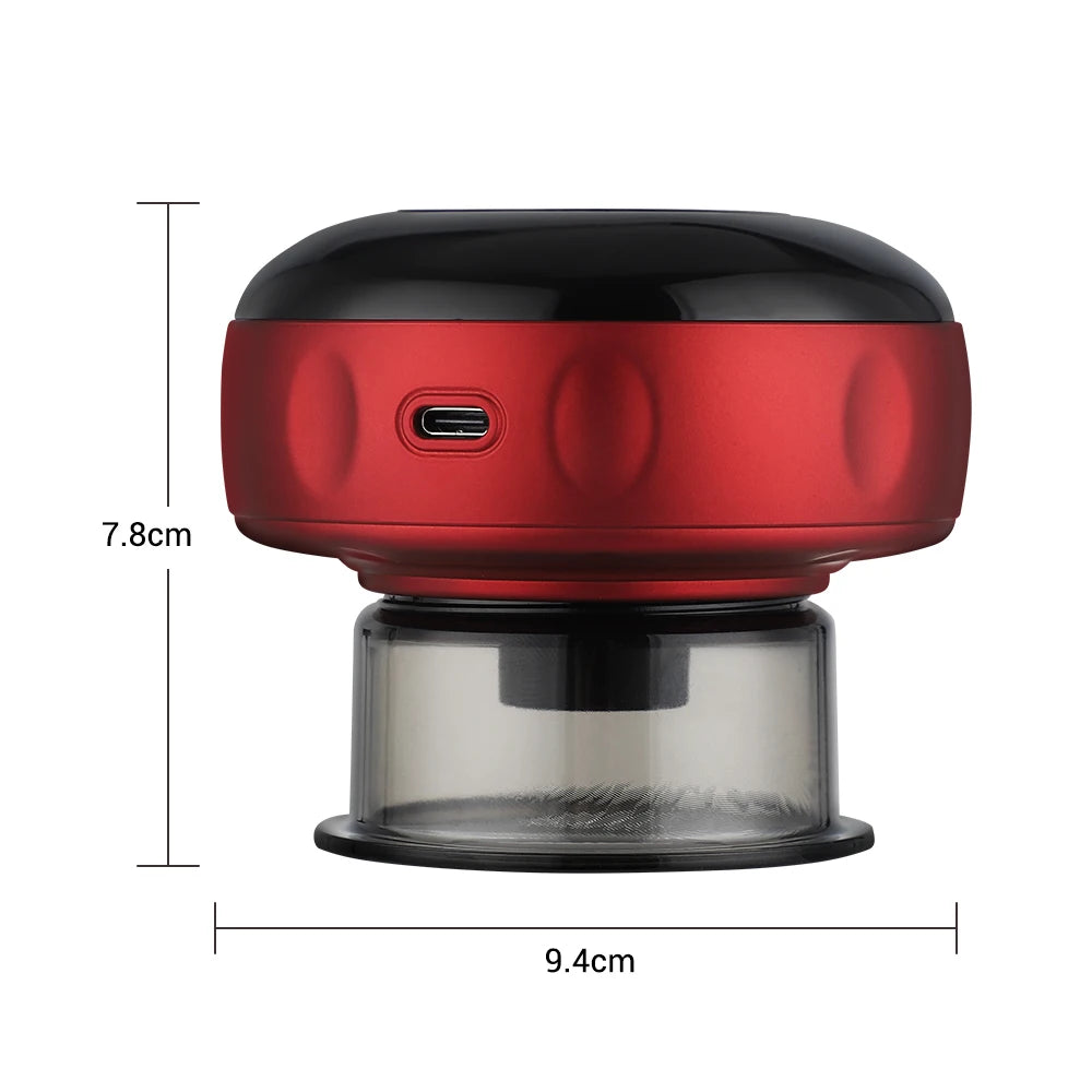 Intelligent Heating Vacuum Cupping Massager With LCD Display And USB Charge