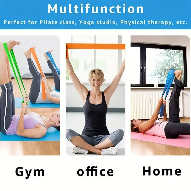 3pcs/set, Yoga Tension Belt, Elastic Fitness Resistance Band For Men Women, Yoga Stretch Belt For Strength Training exercise equipment