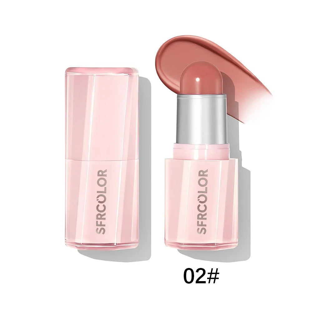 2 In 1 Blush Stick Lip Cheek Multi‑use Makeup Stick Cream Blush Waterproof Long Lasting Natural Blush Cream Stick Smooth Blush Contour Makeup Cosmetic for Daily Face Makeup