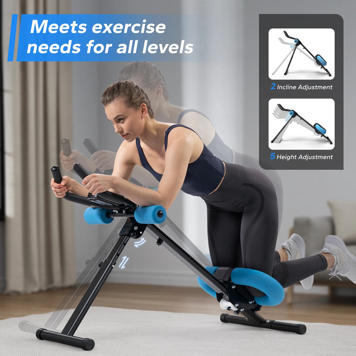 MERACH Adjustable Abdominal Trainer Foldable Core Exercise Machine