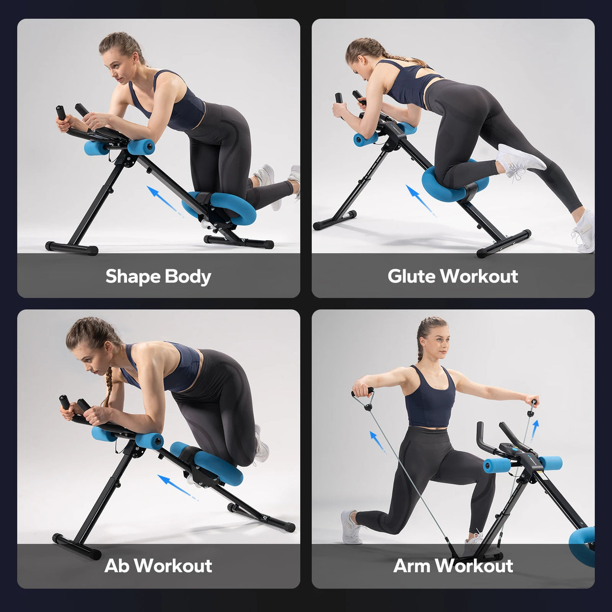 MERACH Adjustable Abdominal Trainer Foldable Core Exercise Machine