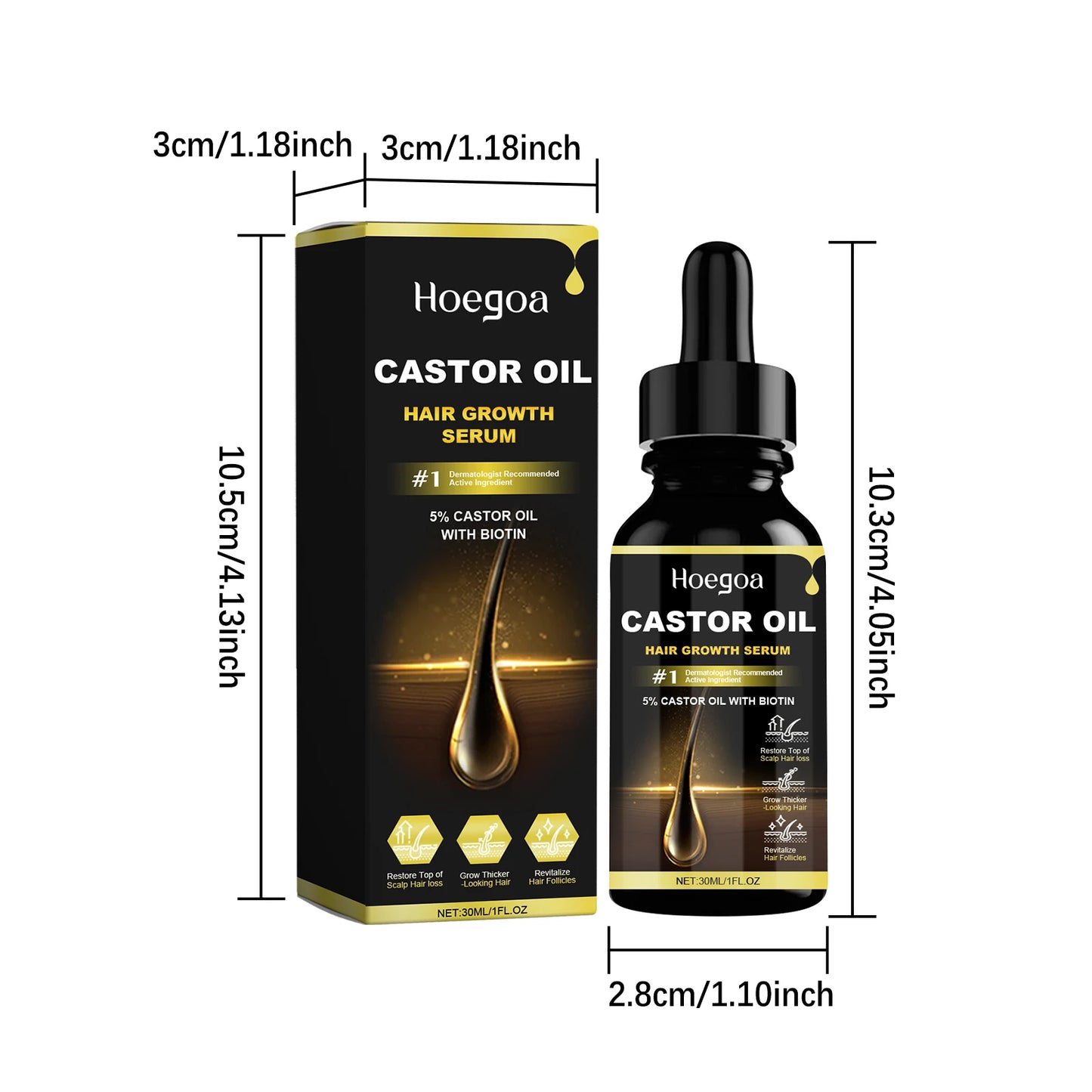 Hoegoa Castor Oil Hair Thickening Serum For Scalp Care