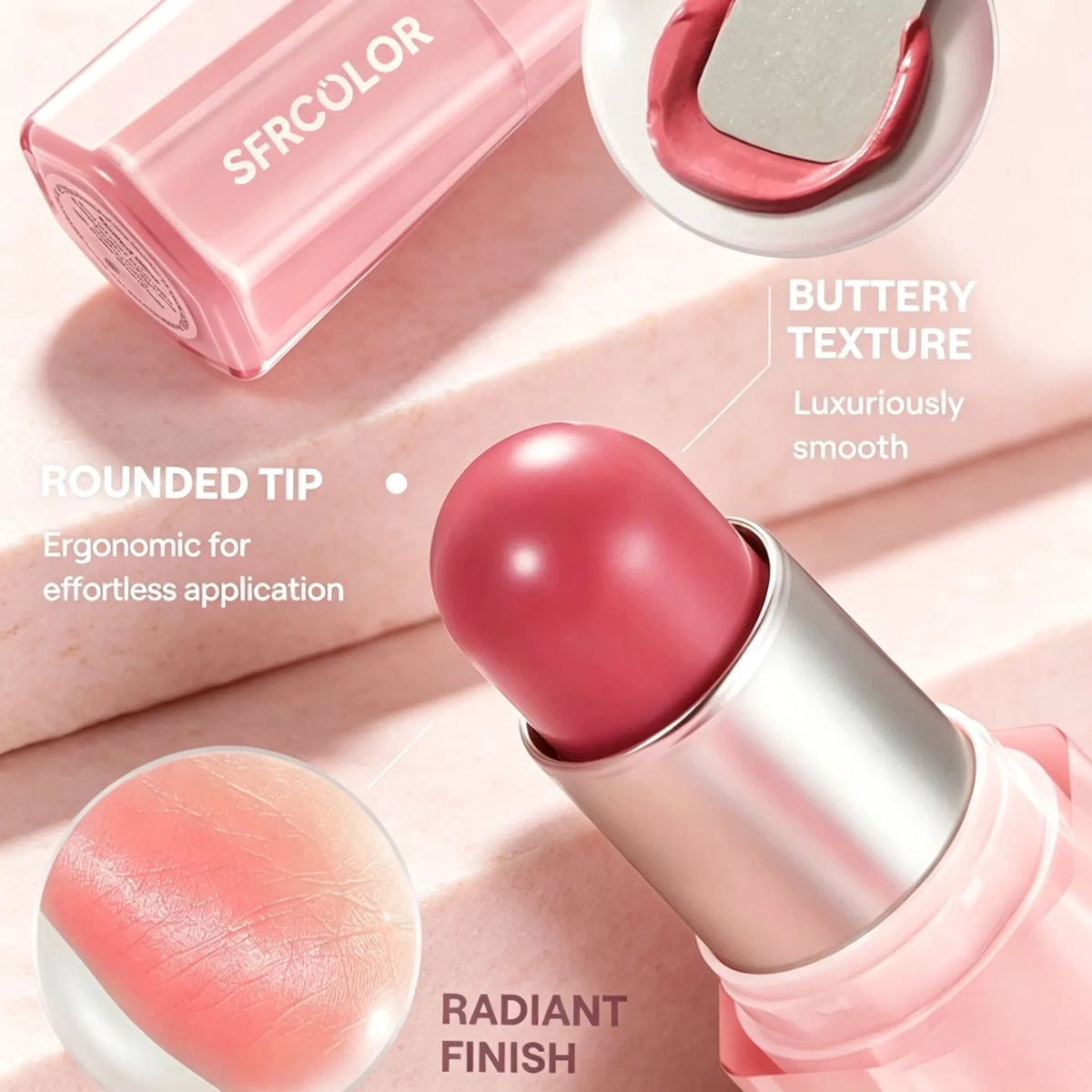 2 In 1 Blush Stick Lip Cheek Multi‑use Makeup Stick Cream Blush Waterproof Long Lasting Natural Blush Cream Stick Smooth Blush Contour Makeup Cosmetic for Daily Face Makeup