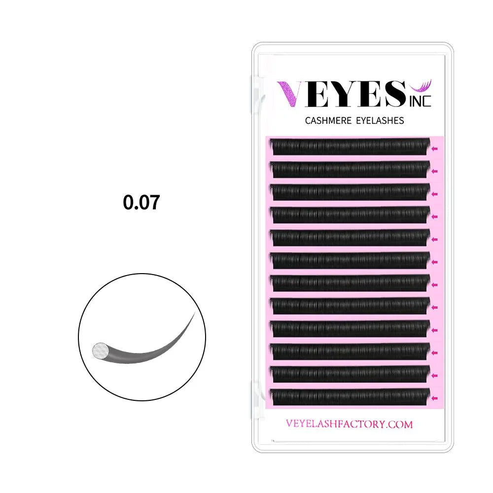 VEYESINC Cashmere Lashes Faux Mink 8-16mm Mix Individual Volume Lashes Soft Natural Lash Extensions Makeup