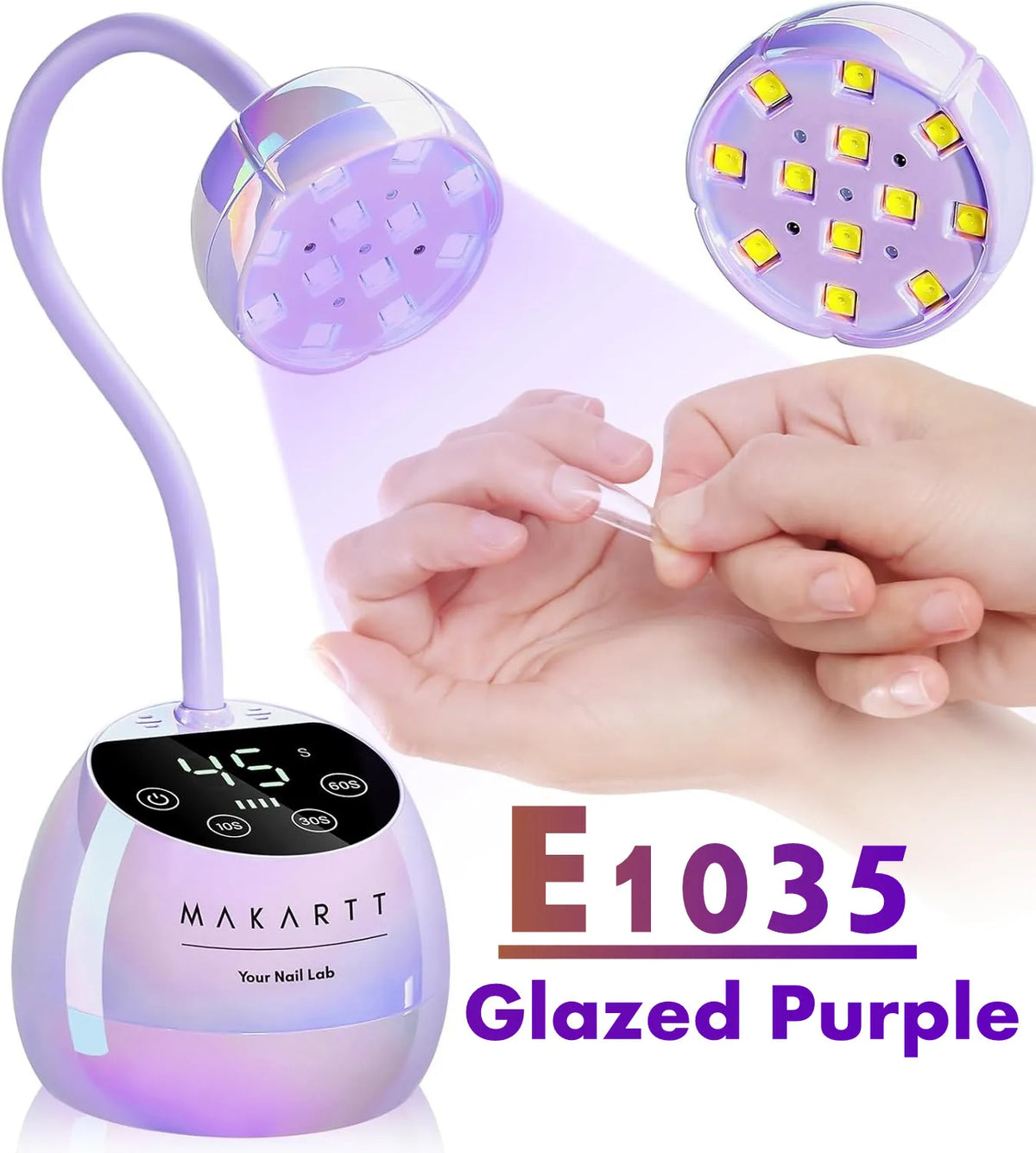 Makartt Cordless Gooseneck UV LED Nail Lamp With Auto Sensor