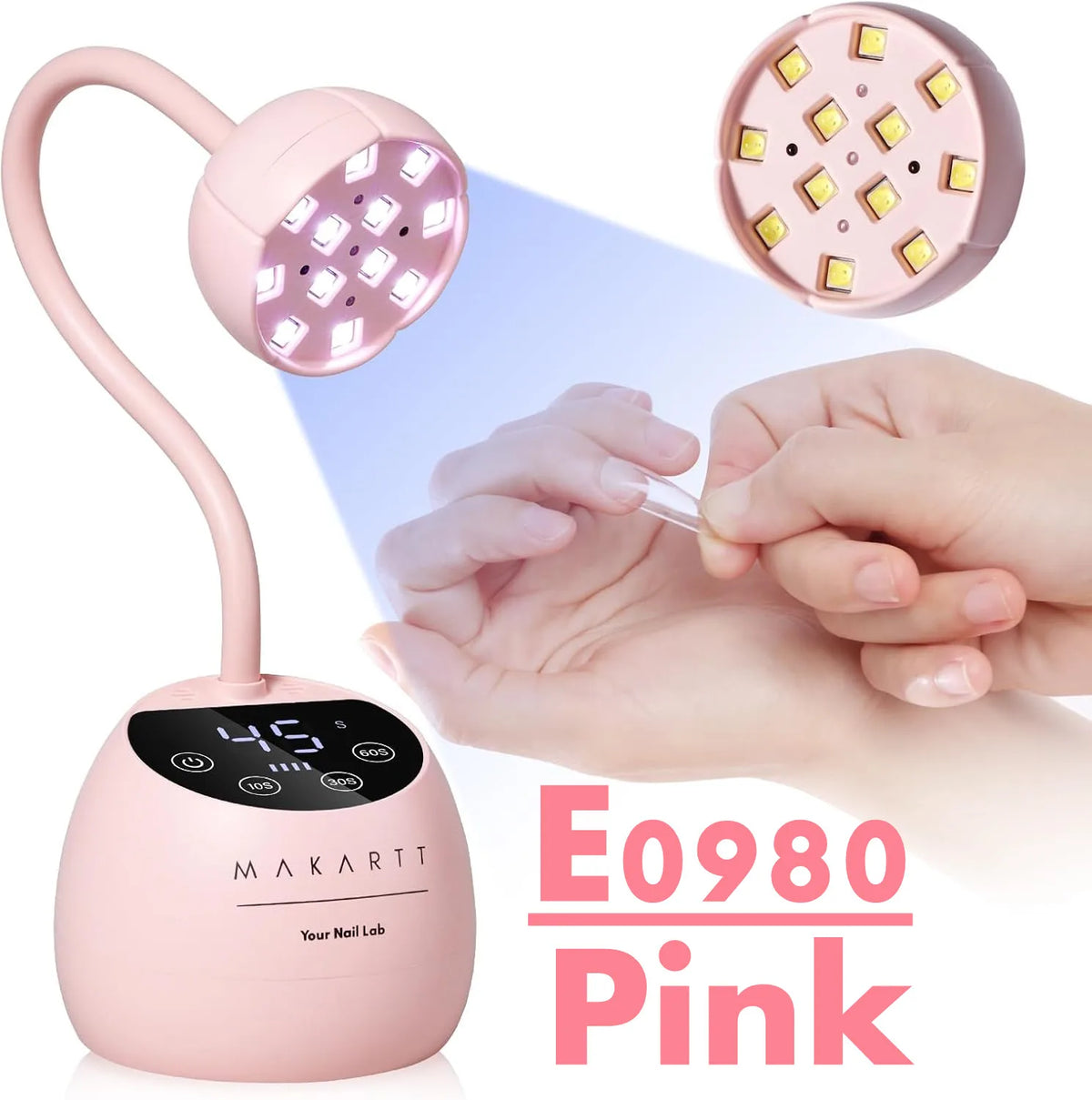 Makartt Cordless Gooseneck UV LED Nail Lamp With Auto Sensor