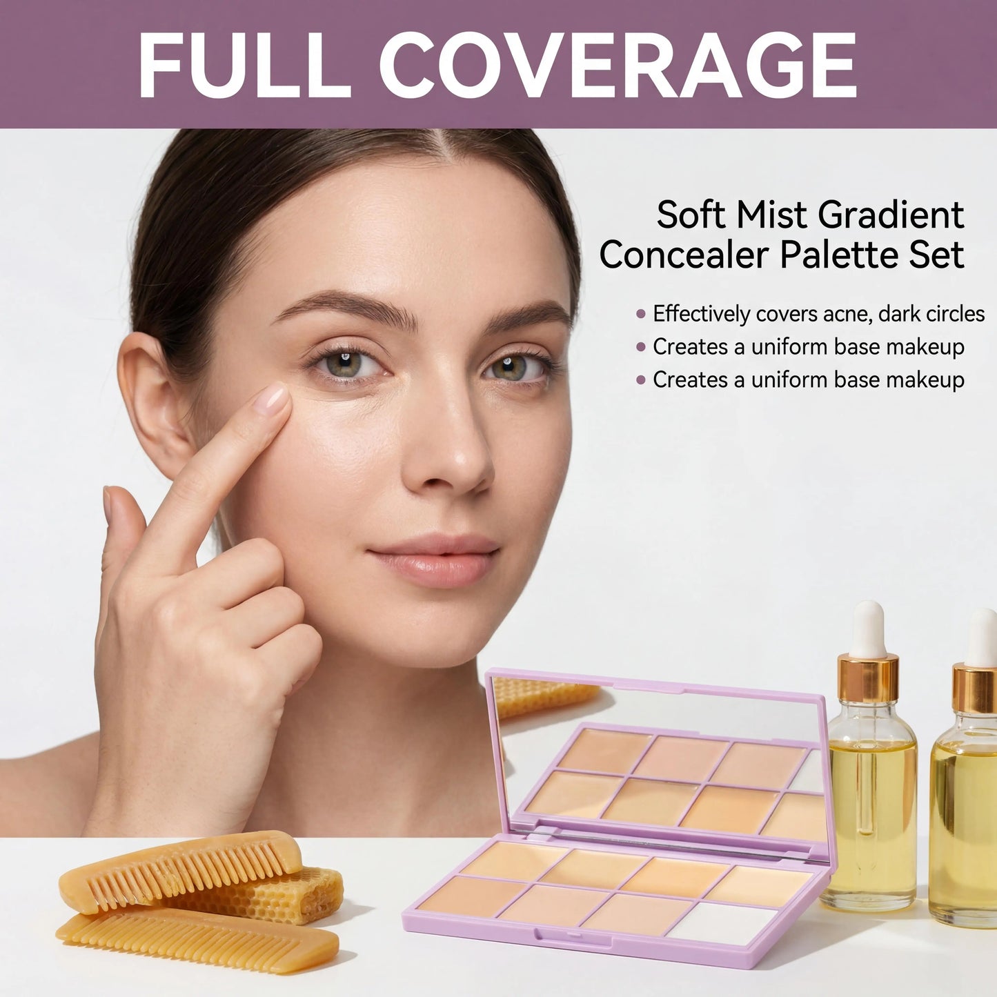 Zephoco Soft Matte Cream Concealer Long Lasting Waterproof Matte Reduces Dark Circles Improve Skin Redness Smooth Transparent Makeup