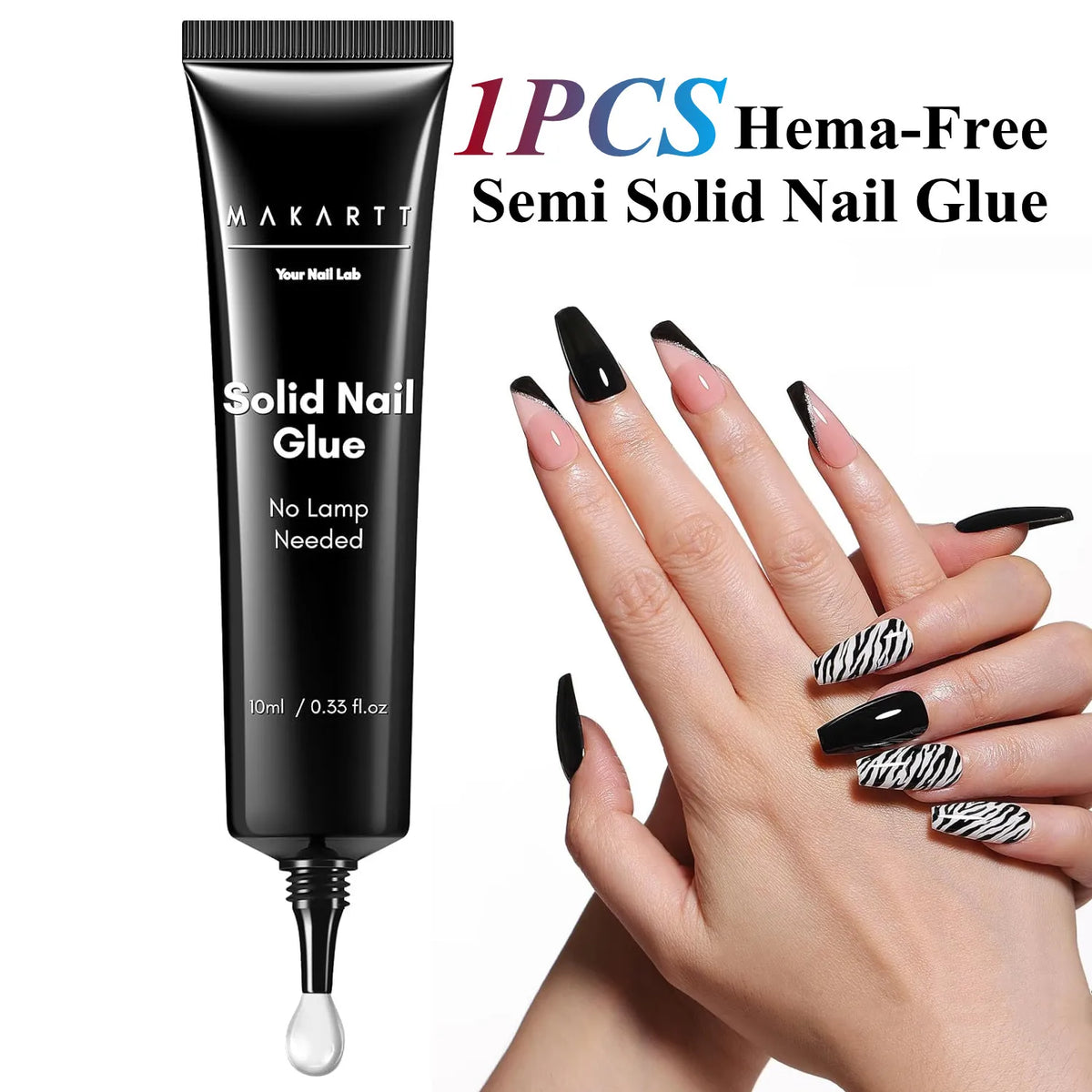 Makartt HEMA Free Semi Solid Nail Glue for Fake Tips