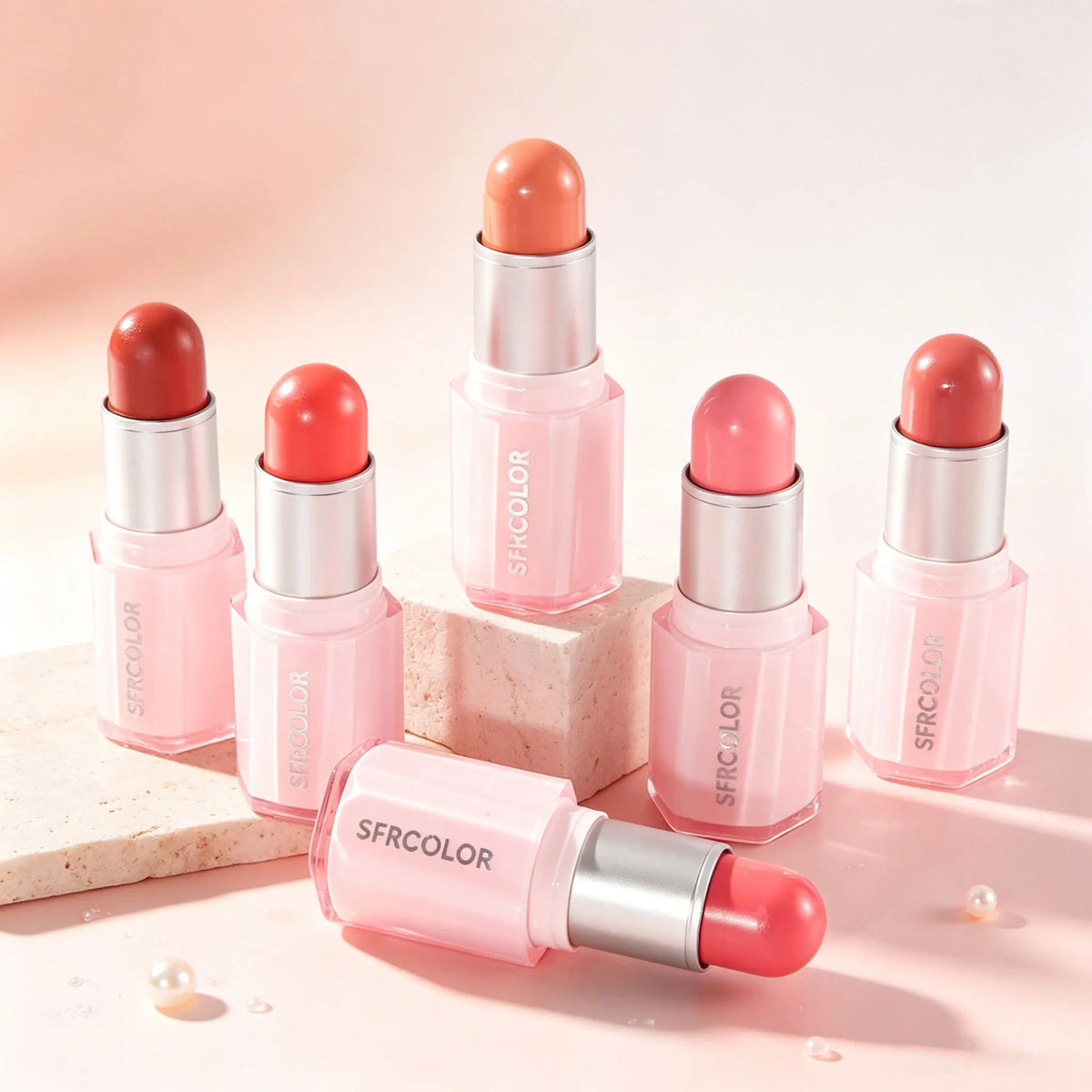 2 In 1 Blush Stick Lip Cheek Multi‑use Makeup Stick Cream Blush Waterproof Long Lasting Natural Blush Cream Stick Smooth Blush Contour Makeup Cosmetic for Daily Face Makeup