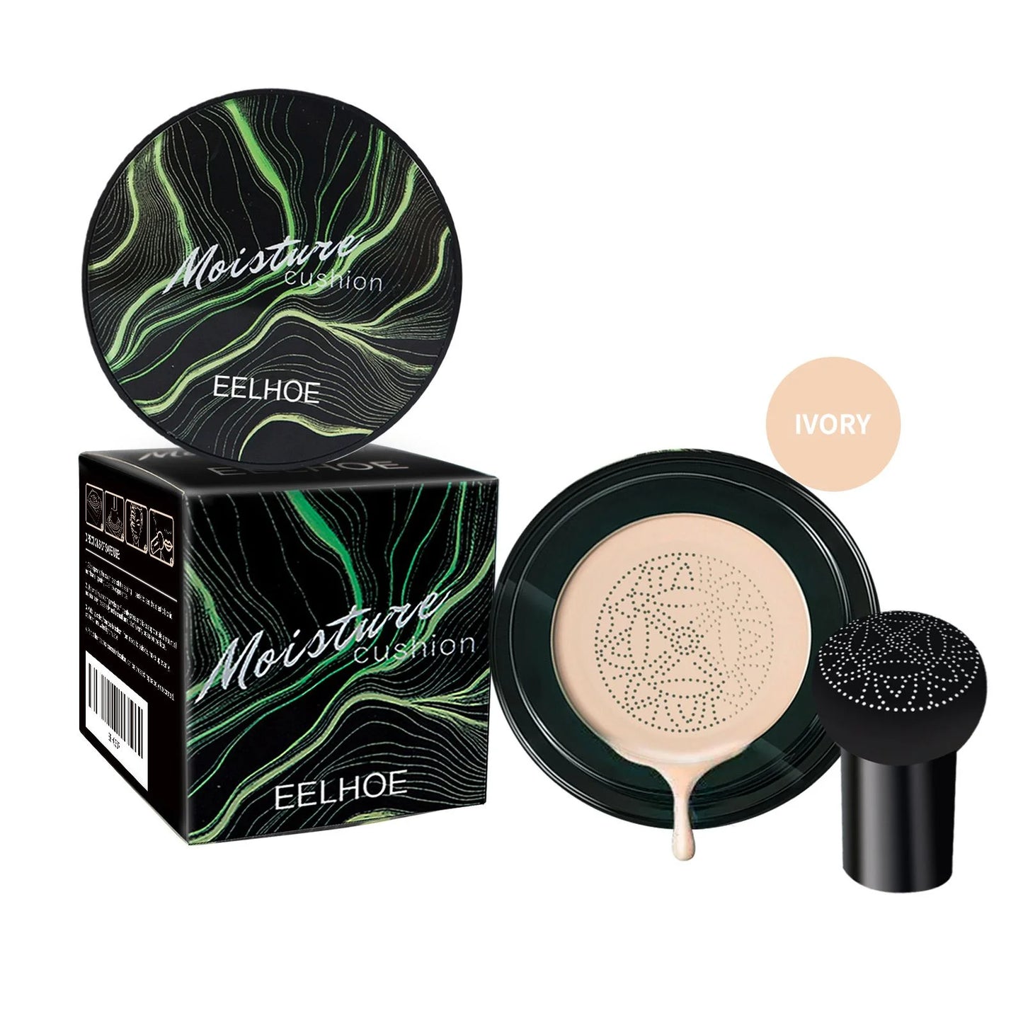 Eelhoe Set Up Foundation Make-Up Cover Face Natural Whiten Moisturize Oil Control Waterproof Bright Color Foundation Make-Up