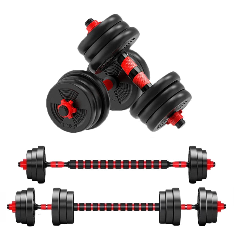Adjustable Dumbbell Barbell Set Anti Slip Grip Home Gym