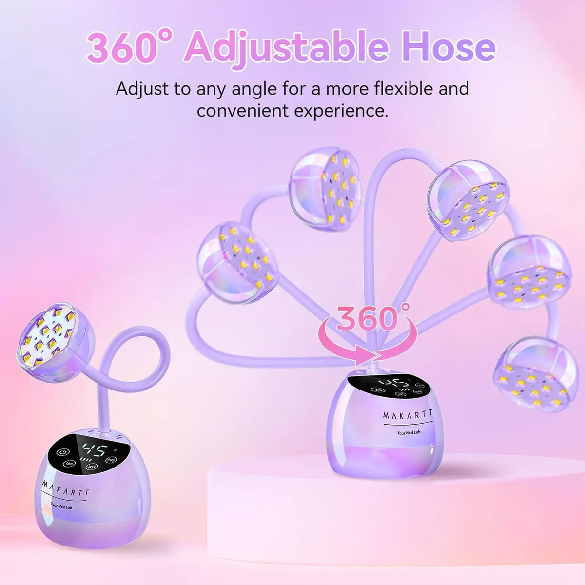 Makartt Cordless Gooseneck UV LED Nail Lamp With Auto Sensor
