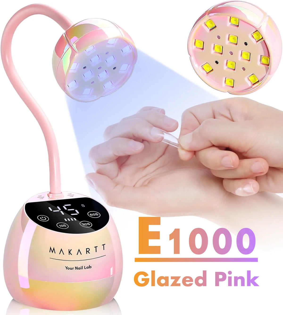 Makartt Cordless Gooseneck UV LED Nail Lamp With Auto Sensor