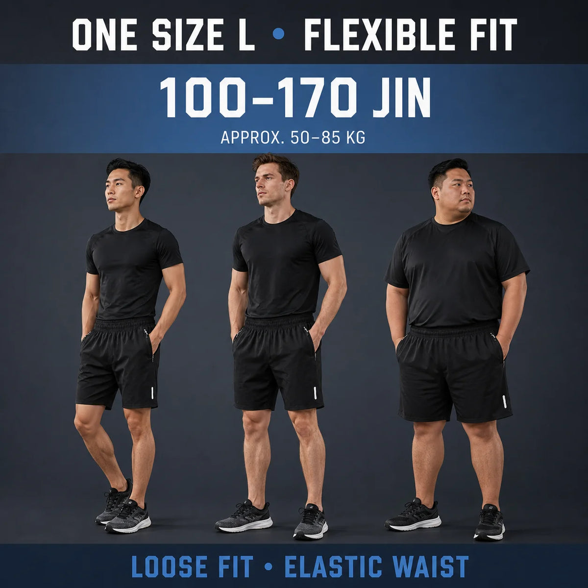 2-Pack Men's Quick Dry Running Shorts with Zipper Pockets & Reflective Detail – Lightweight Breathable Gym & Outdoor Sports Shorts for Summer