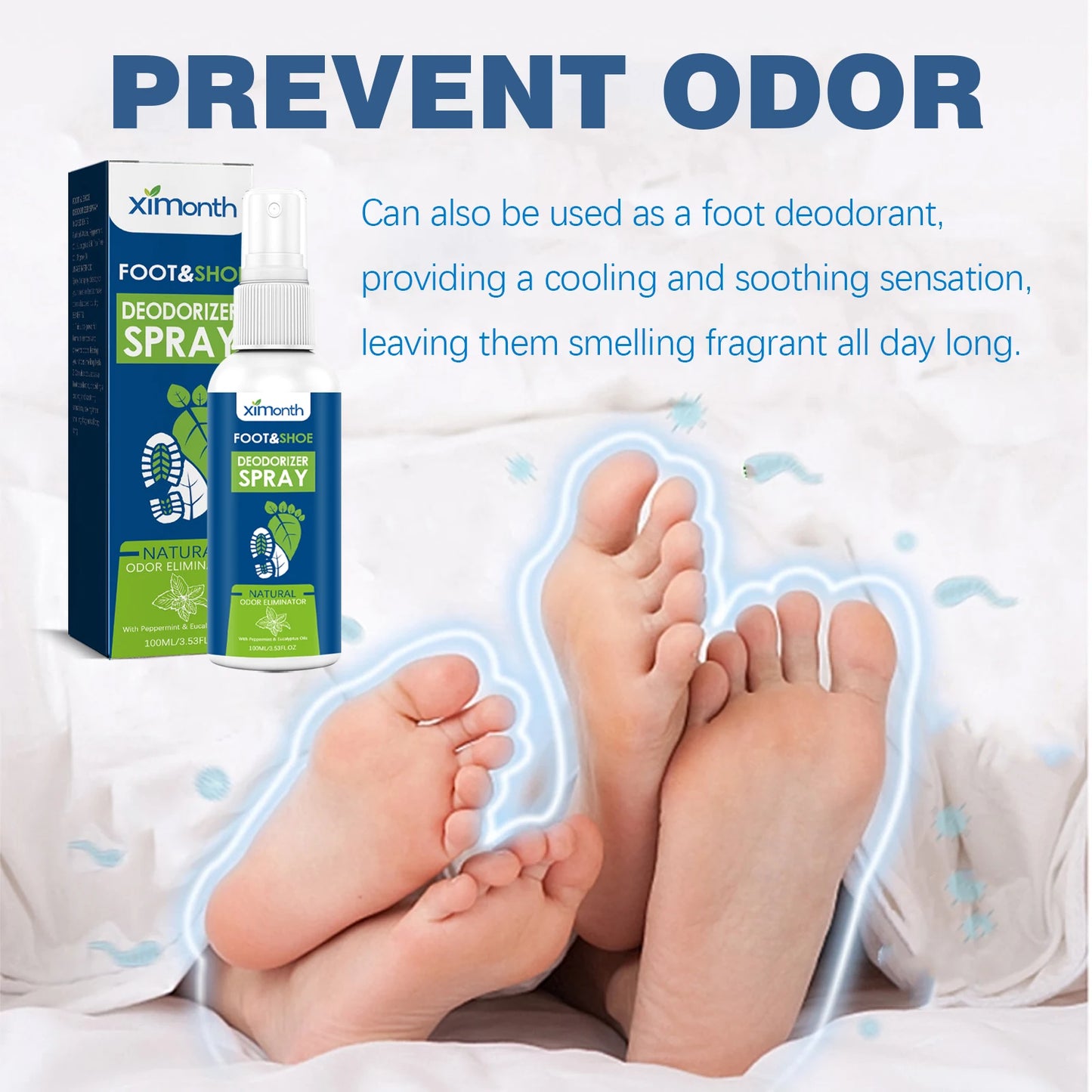 Ximonth Foot Deodorant Spray Relieves Sweat And Odor