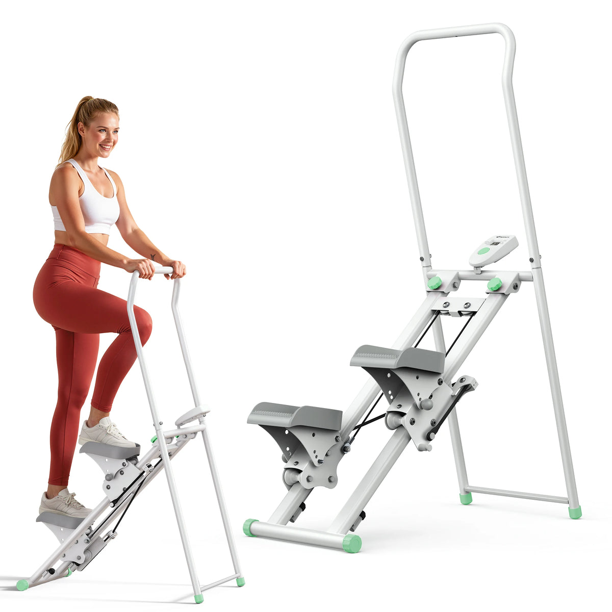 MERACH Foldable Stair Stepper With Handlebar And Adjustable Resistance