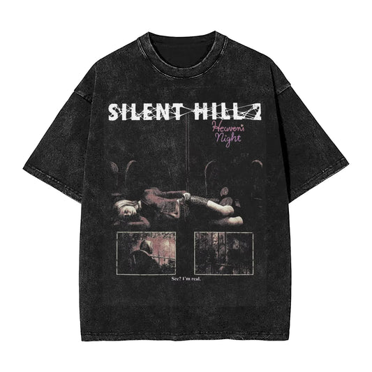 Silent Hills Horror Graphic Print Cotton Unisex Tee