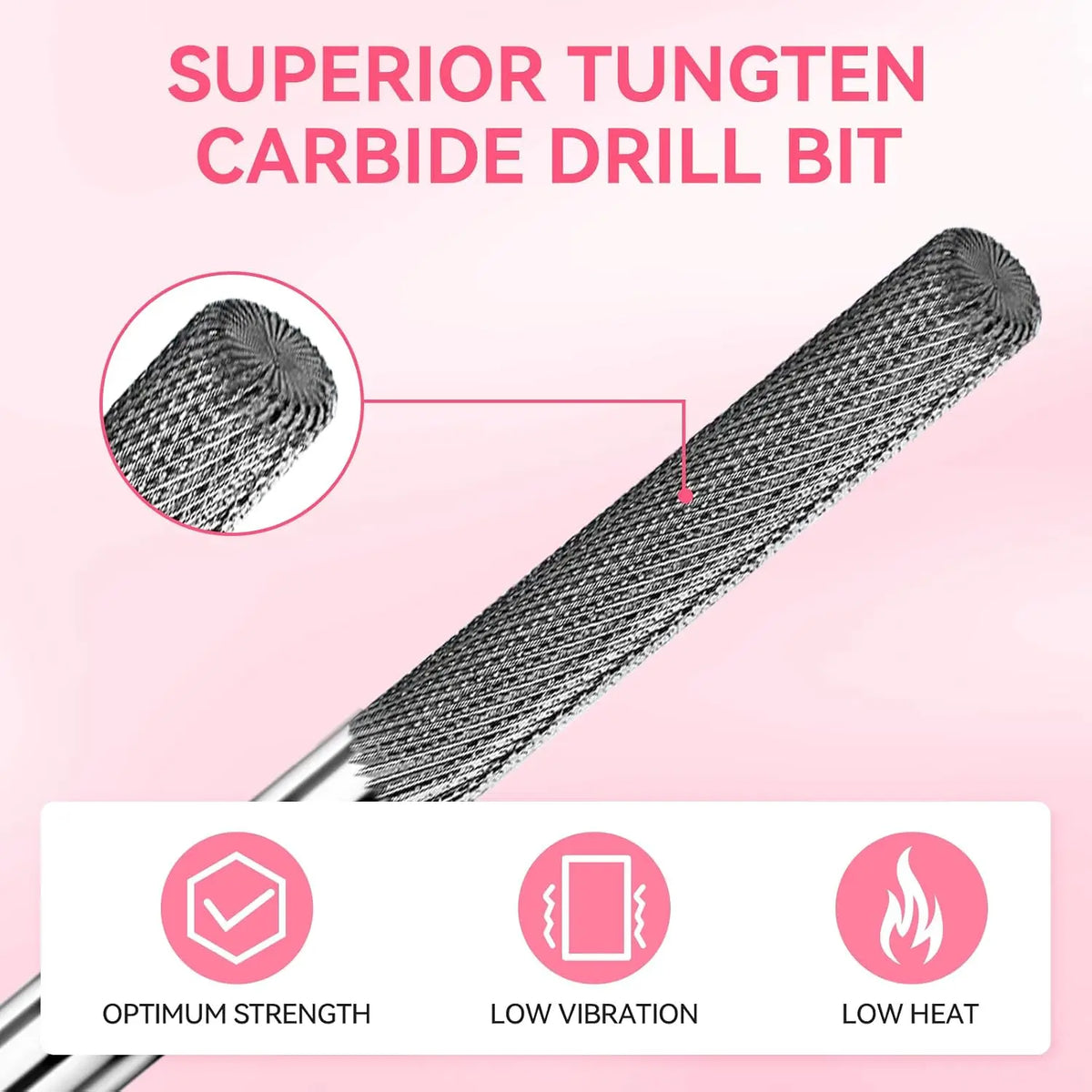 Makartt Tungsten Carbide Safety Nail Drill Bit for Cuticle Cleaning