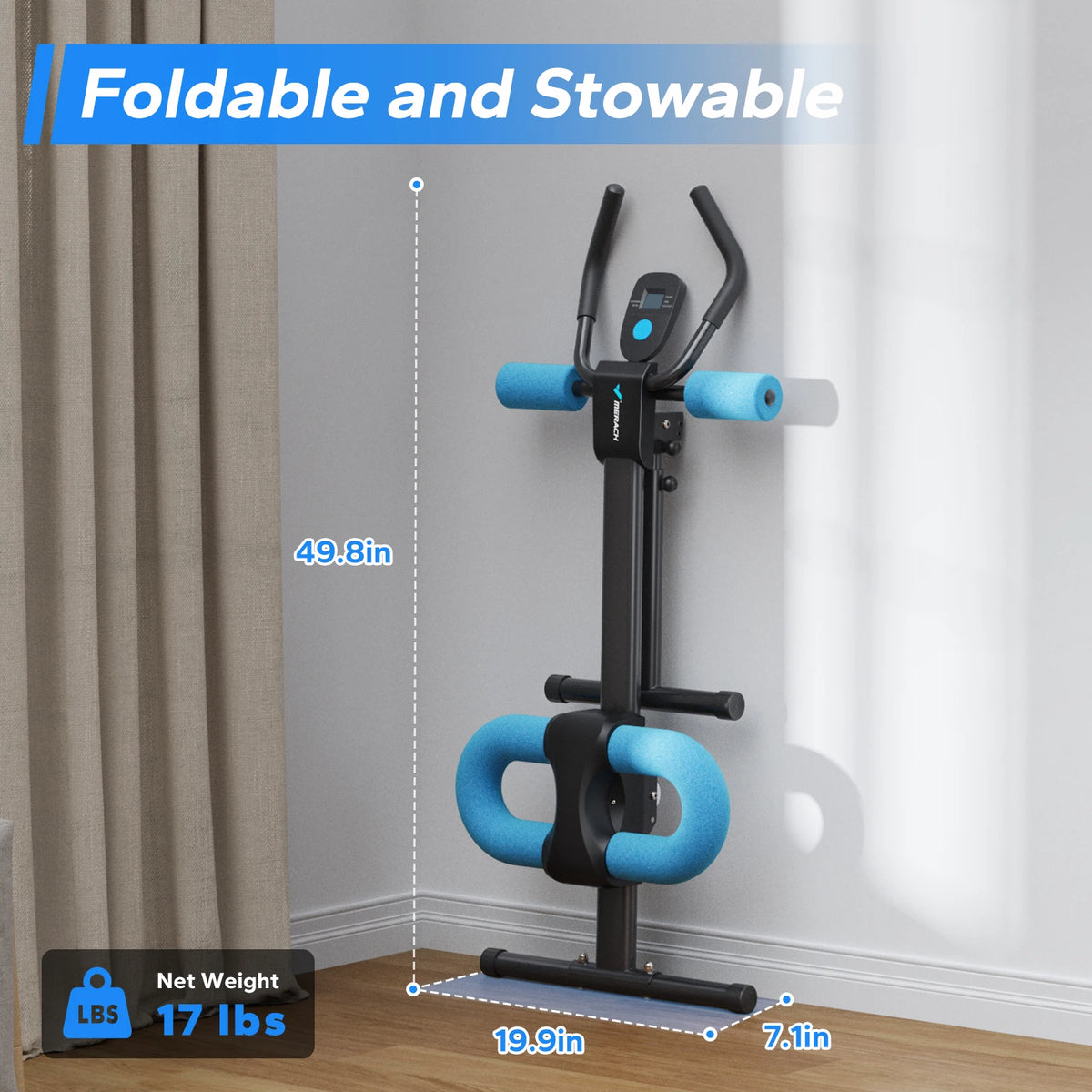 MERACH Adjustable Abdominal Trainer Foldable Core Exercise Machine
