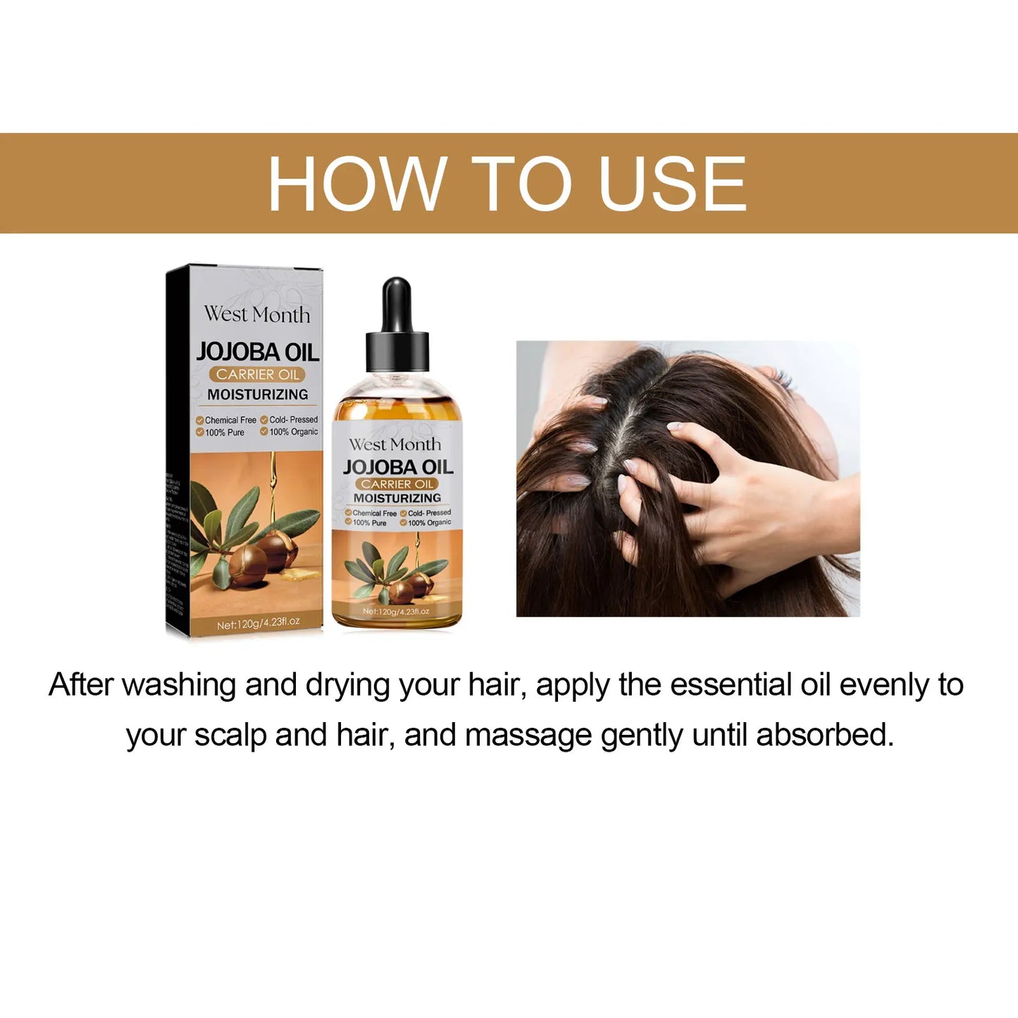 West Month Jojoba Hair Serum Nourishes Scalp And Hair