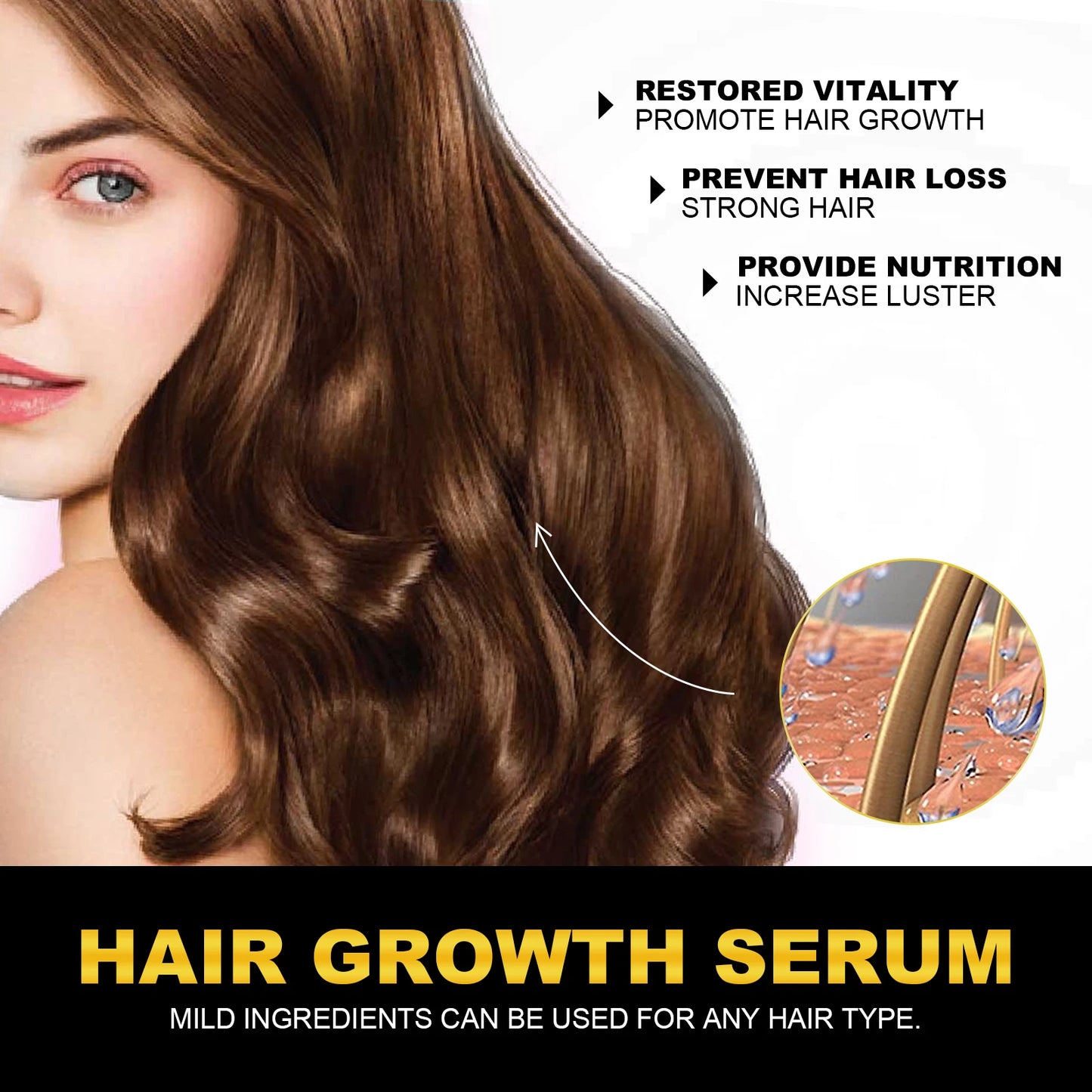 Hoegoa Castor Oil Hair Thickening Serum For Scalp Care