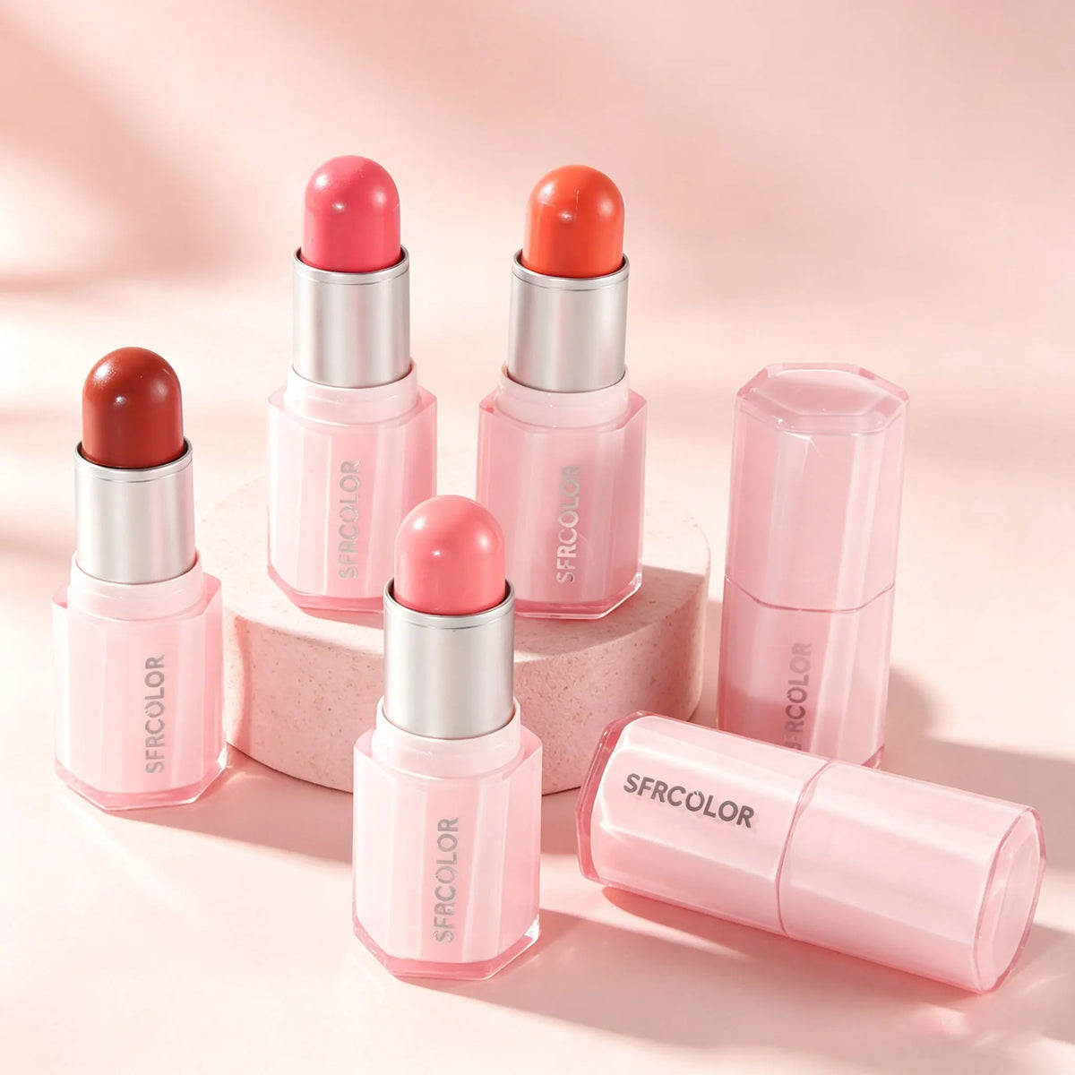 2 In 1 Blush Stick Lip Cheek Multi‑use Makeup Stick Cream Blush Waterproof Long Lasting Natural Blush Cream Stick Smooth Blush Contour Makeup Cosmetic for Daily Face Makeup
