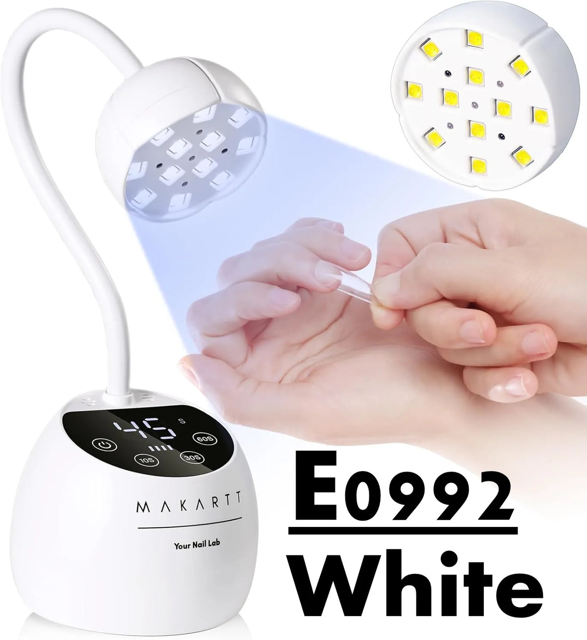 Makartt Cordless Gooseneck UV LED Nail Lamp With Auto Sensor