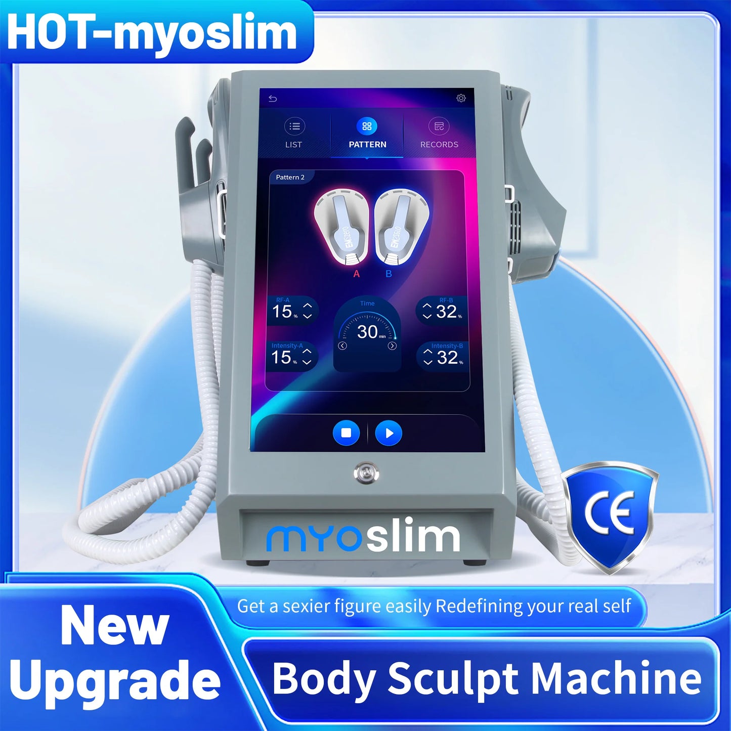 MYOslim Professional 6500W  EMSzero RF Body Slimming Sculpting Machine Muscle Building Fat Burning Equipped with pelvic cushion