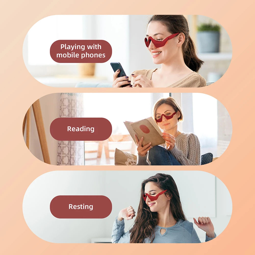 Foreverlily EMS 3D Eye Massager Under Eye Glasses Relieve Fatigue