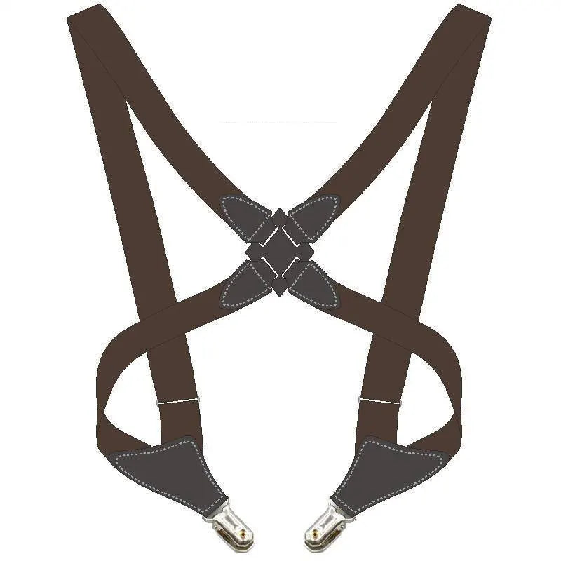 Mens Suspenders Fashion Side Clip Suspenders Durable Adjustable Elastic X Back Style Suspenders