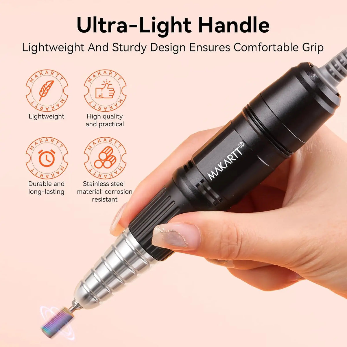 Makartt Professional Electric Nail Drill Handpiece Replacement for UP200