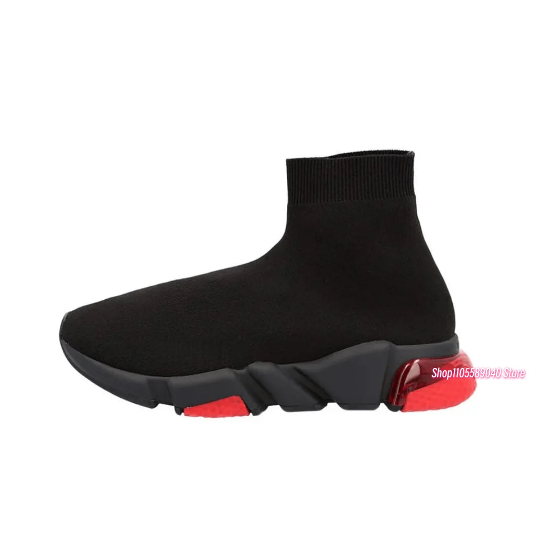 2026 Men's and women's socks, shoes, spring and autumn men's shoes, breathable and comfortable high-top socks, knitted elastic socks, shoes