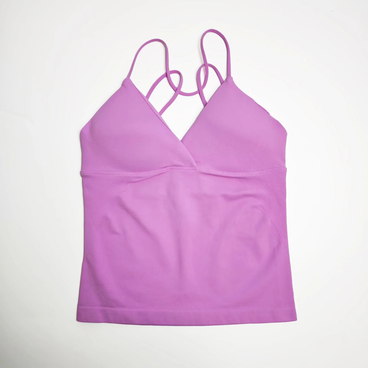 NCLAGEN Women's Twist Front Longline Seamless Yoga Workout Tank Top