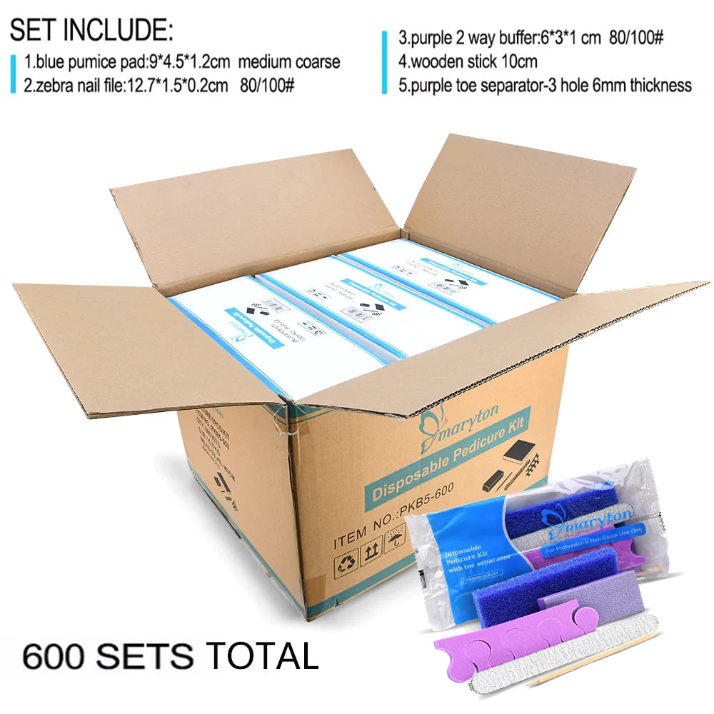 Maryton Disposable Pedicure Set With Nail File And Sanding Tools