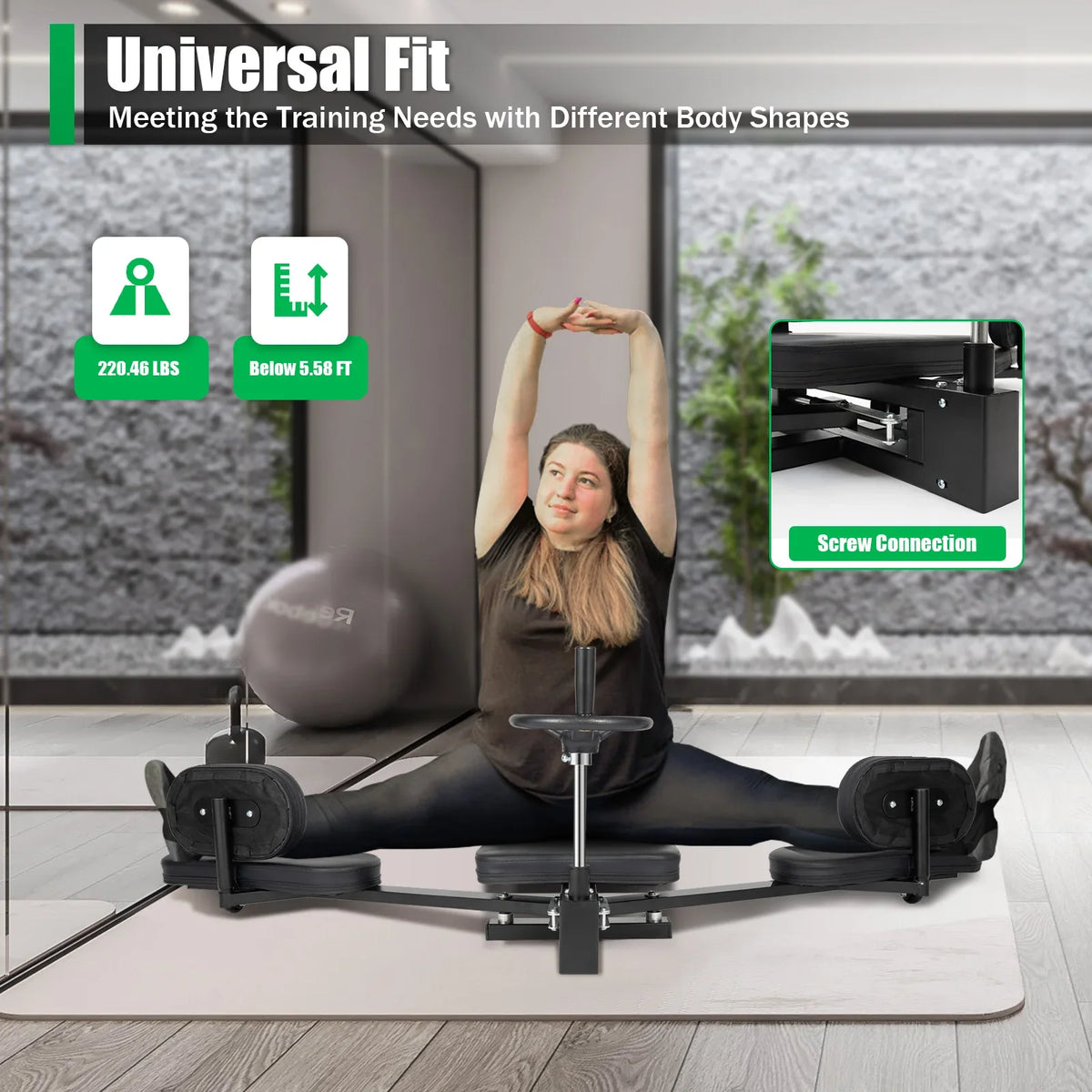 Leg Stretcher, 3 Bar Leg Spreader, Heavy Duty Leg Split Machine for Leg Stretching, Leg Press Machine Flexibility