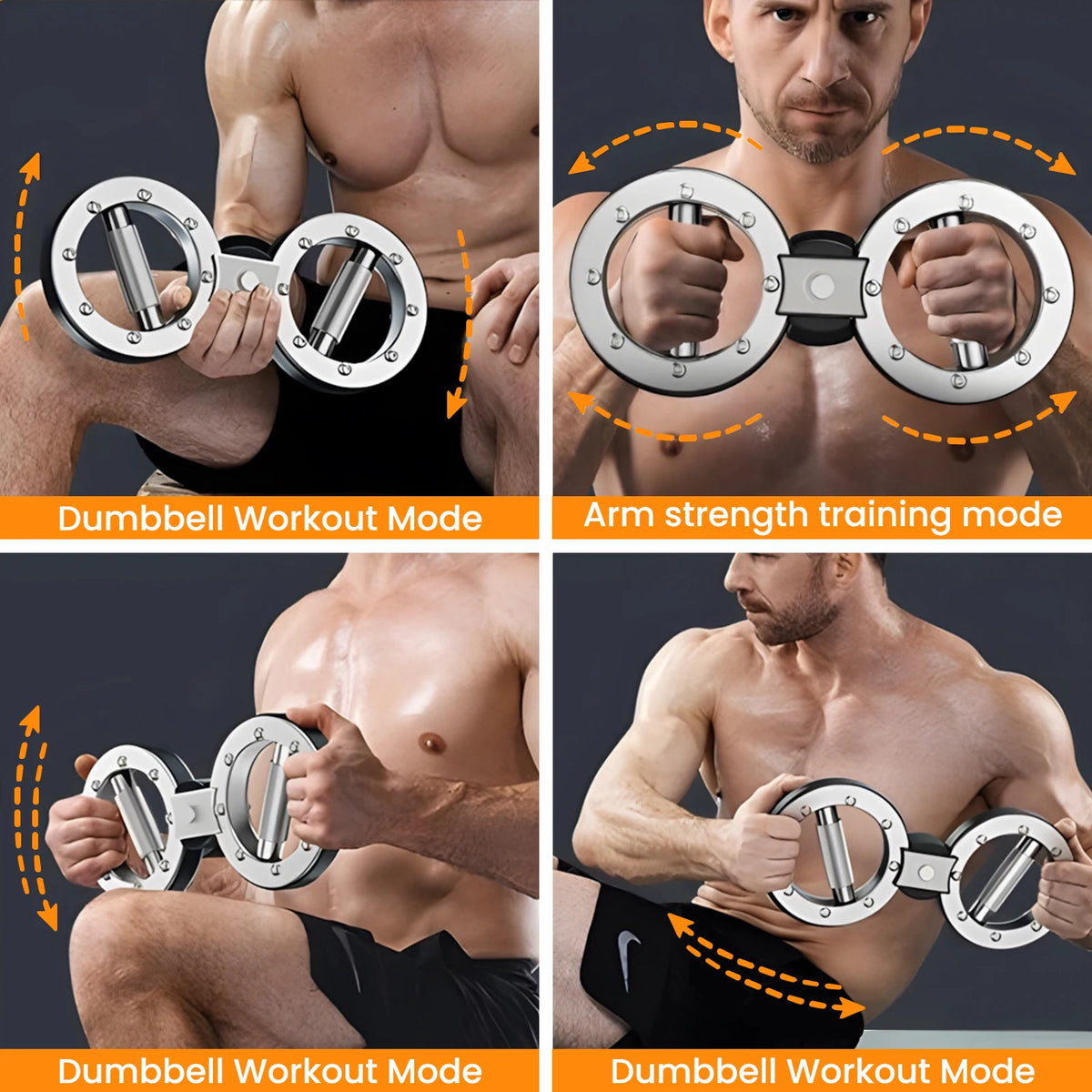 Rotator Machine Forearm Exerciser Arm Trainer With Adjustable Resistance 8-15Lbs 360° Rotatable Multifunctional Grip Strength Trainer for Home Boxing Gym