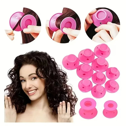 10pcs No Heat Hair Curler Mushroom Roll Set - Manual Perm Styling Tool for All Hair Types, Heatless Curling Rods for Women
