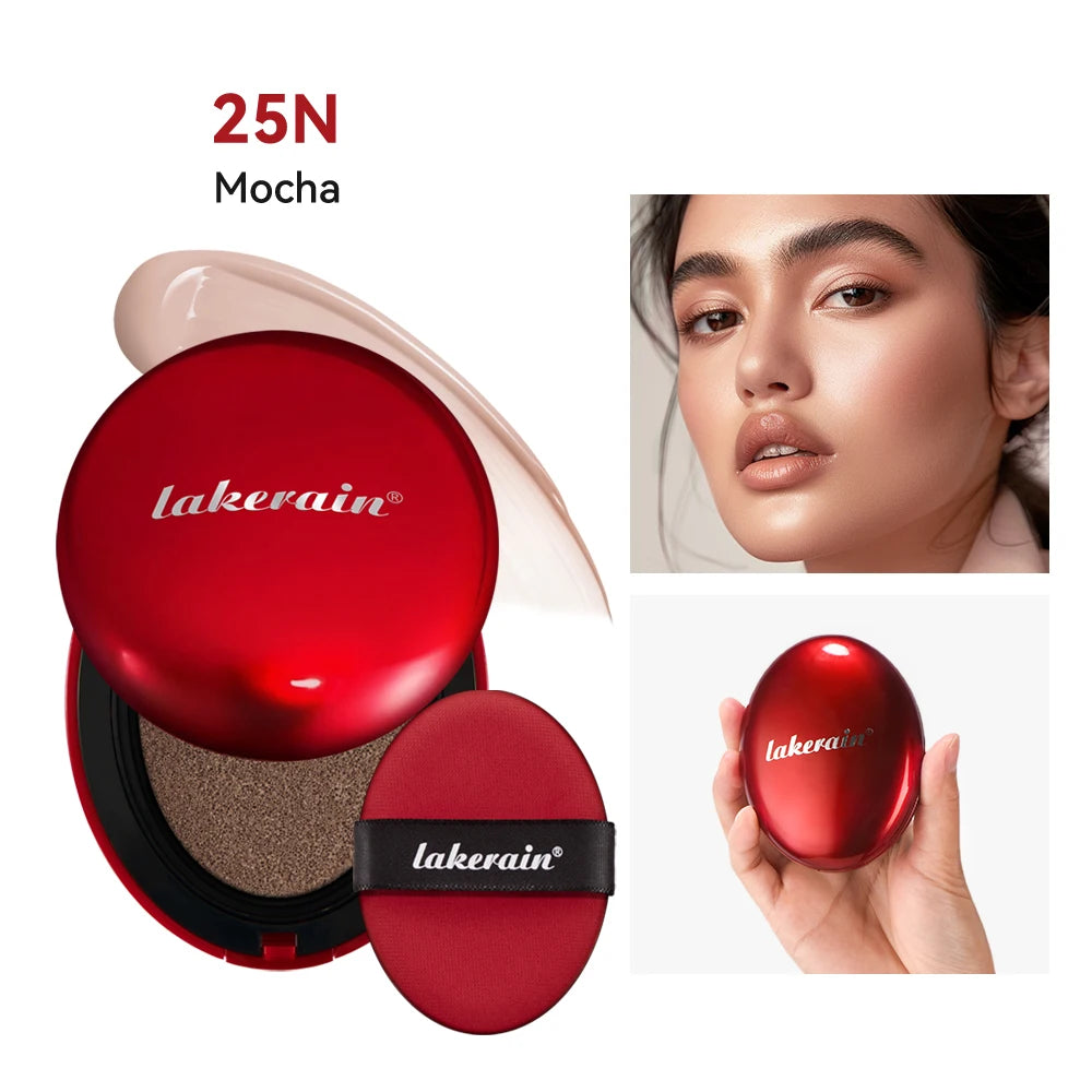 Long-Lasting Waterproof Air Cushion Foundation Sunscreen Lightweight Translucent Full Coverage Quick Daily Facial Makeup Glow