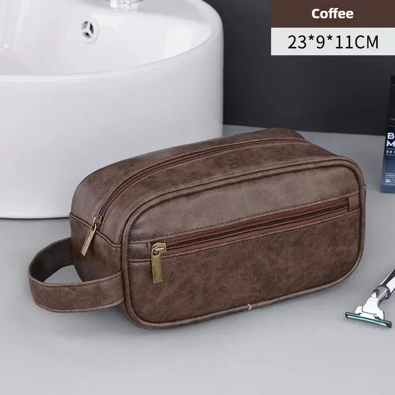 Multi Pockets PU Toiletry Bag for Women Men Travel Essentials Waterproof Hanging Cosmetic Organizer