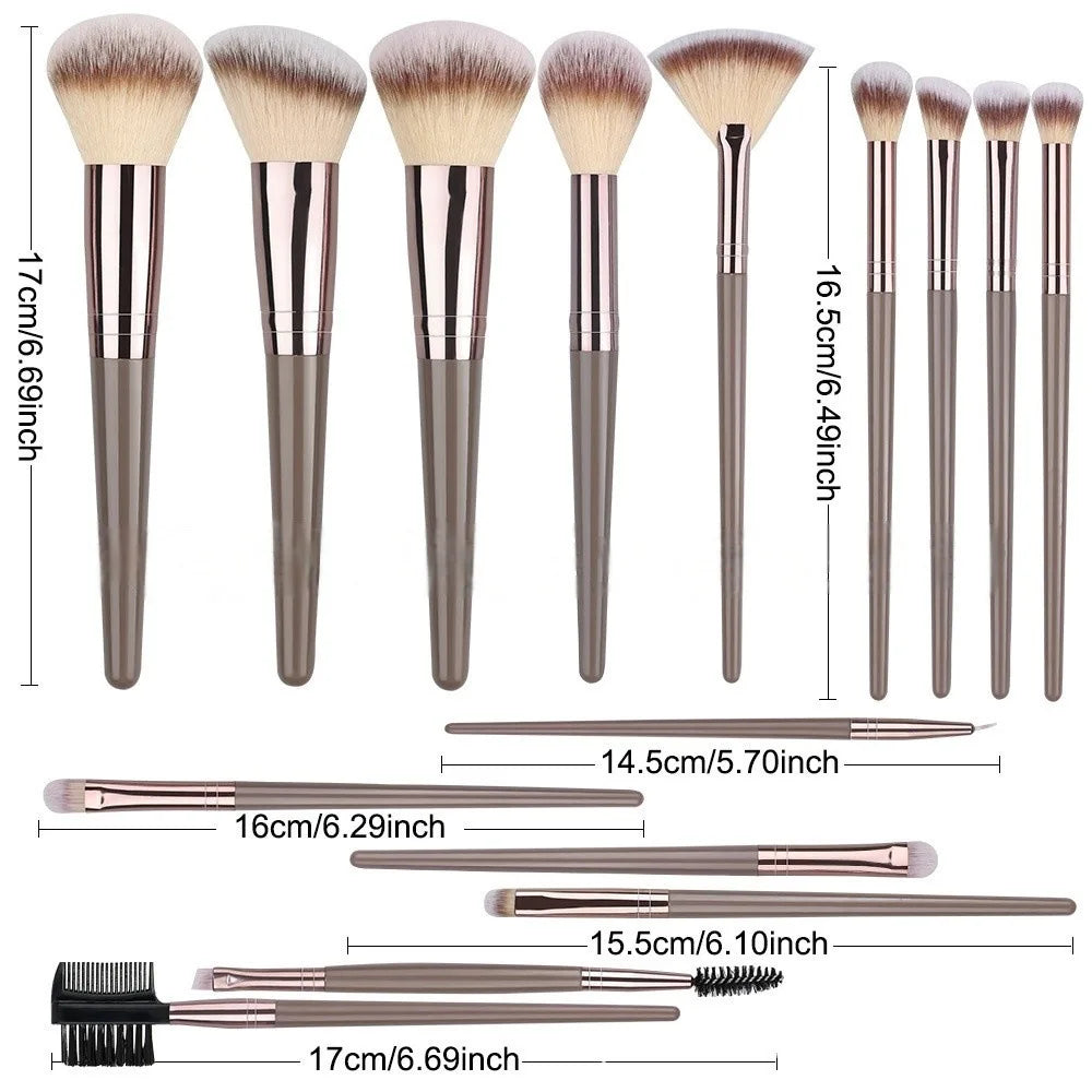 20Pcs Makeup Brushes Set Soft Synthetic Fiber Foundation Eyeshadow Blending Blush Powder Contour Beauty Tool