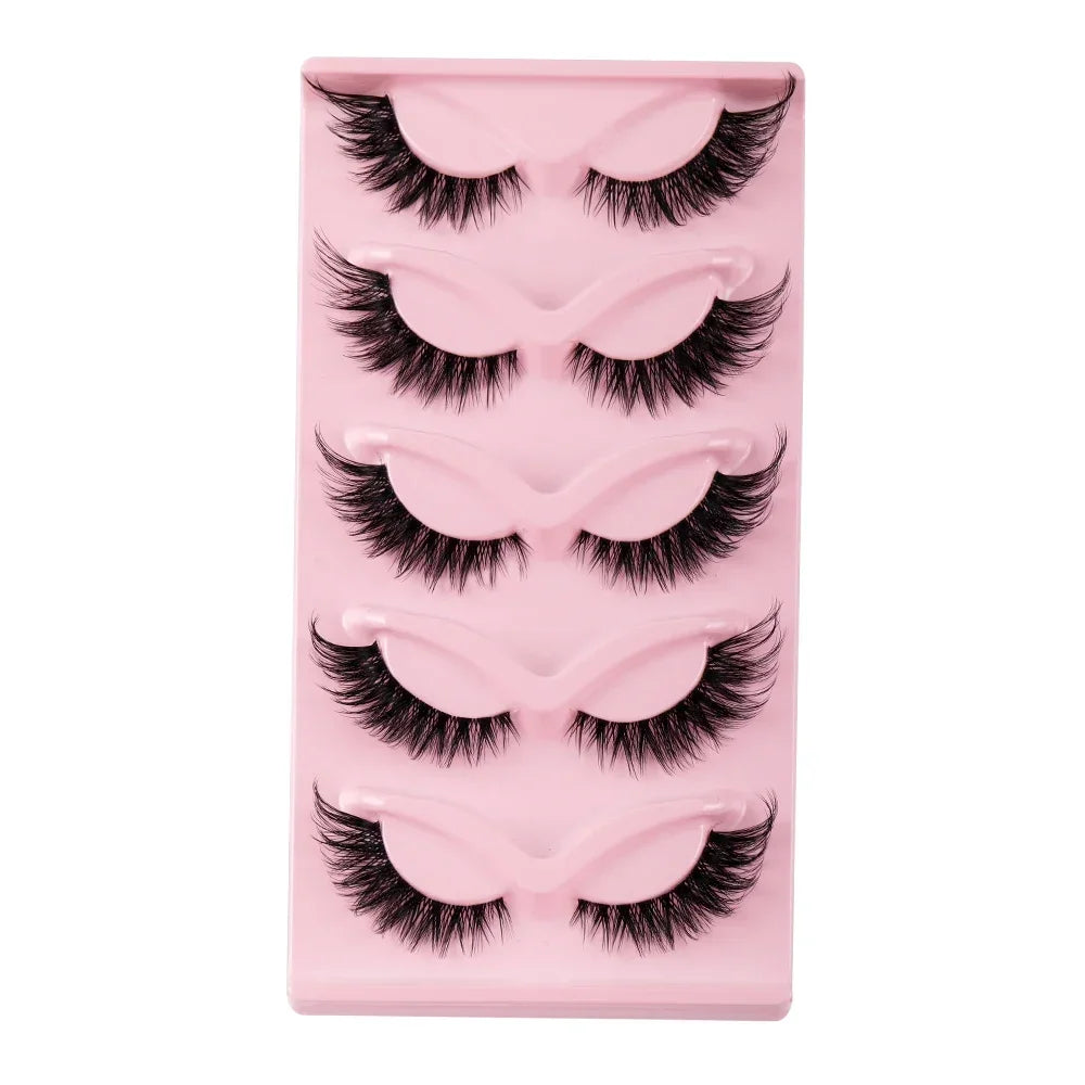 3Boxes(15Pairs) Cat Eye Lashes Fake Eyelashes Natural long Manga Lashes Winged End Eye Elongated Eyelashes Fake Lashes Makeup