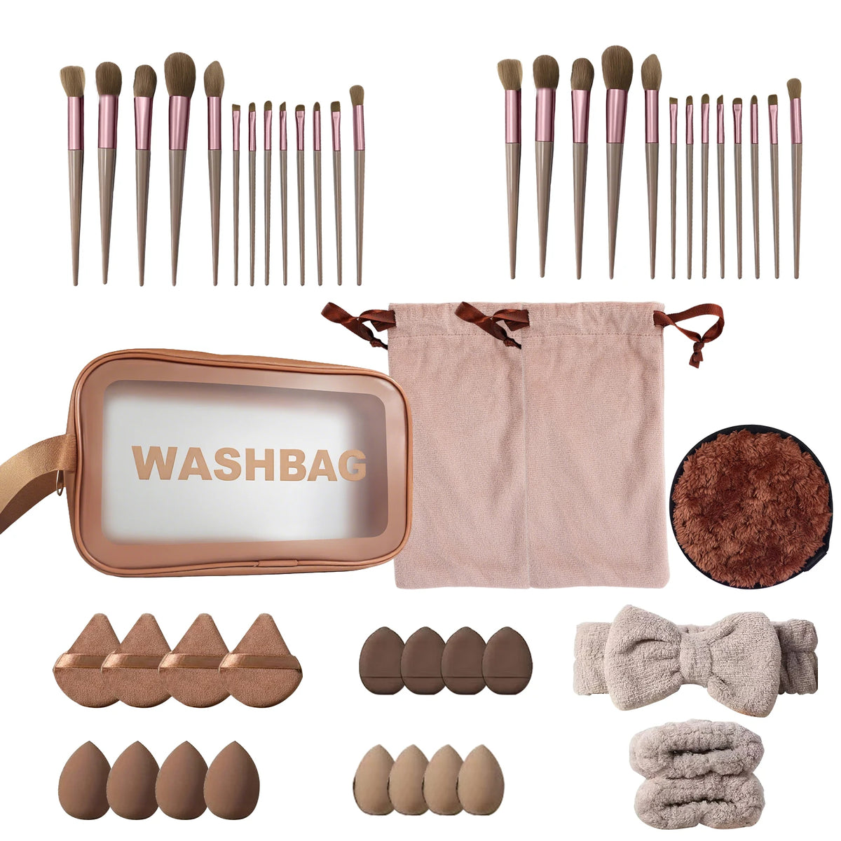20Pcs Makeup Brushes Set Soft Synthetic Fiber Foundation Eyeshadow Blending Blush Powder Contour Beauty Tool