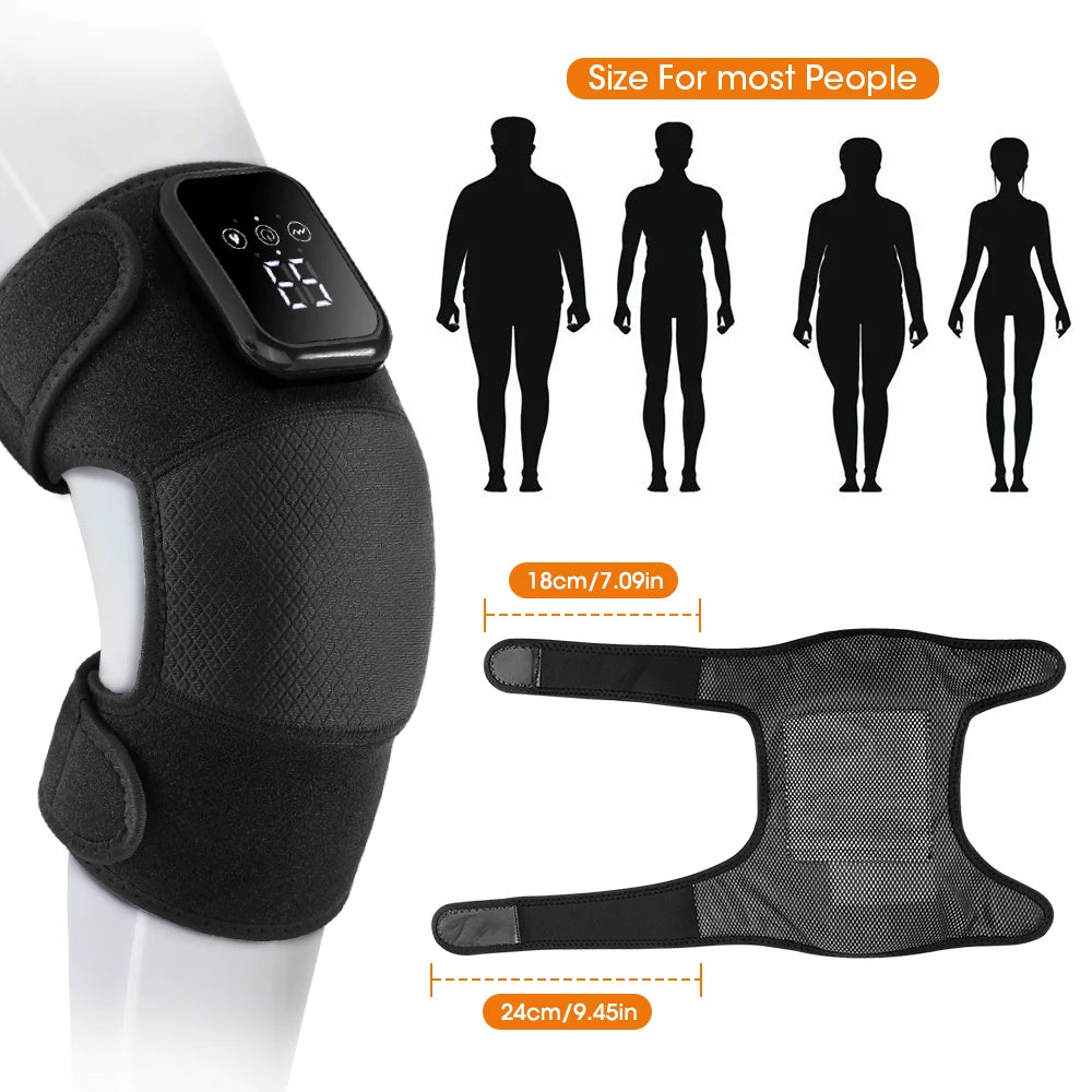 Afdeal Electric Heated Vibration Knee Massage Pad With Hot Compress